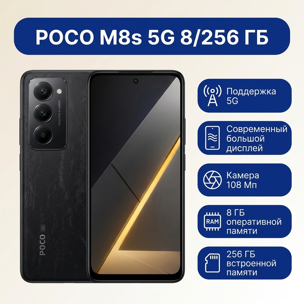 Смартфон Poco M8s 5G 8/256